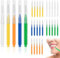 MINISOISO 50 Pezzi Scovolini Dentali, 5 Colori Scovolino per Pulizia Denti, Scovolini Interdentali con Cappuccio Antipolvere Individuale, per l'Igiene Interdentale Mantenimento Della Salute Orale