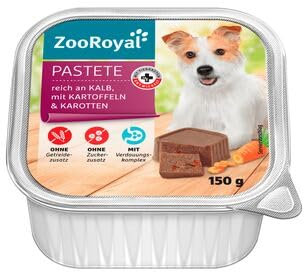 ZooRoyal Hundefutter Pastete reich an Kalb mit Kartoffeln und Karotten, 11er Pack (11 x 150g)
