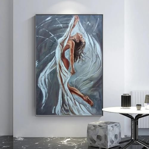 Moderne Kunst Malerei Sexy Beauty Ölbild Poster Dekor Poster Wohnzimmer Wandkunst Leinwanddruck Bild Raumdekoration 55x110cm Rahmenlos