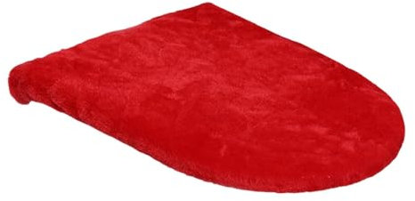 YWJLQH Housse de Siège de Toilette Légère, Coussin de Protection pour Abattant de Toilette, Tapis de Protection pour Hôtel, Maison, Café, Ferme, Rouge