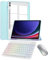 Custodia con tastiera per Samsung Galaxy Tab S8 plus 2022, S7 PLUS 2020 da 12,4 pollici, attivazione/sospensione automatica, angoli di visualizzazione multipli, mouse e tastiera Bluetooth