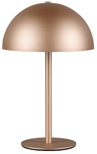 Britalia LED Copper Dome Shape USB Rechargeable Touch Table Lamp 21cm - Dimensions: Height 210mm x Diameter 130mm (21cm x 13cm) | Weight 0.4Kg (400g)