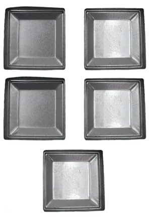 Voyoo Pfostenkappen, 10 x 10 cm, Packung mit 5 Metallpfostenabdeckungen, Pyramidenform, Abdeckkappen für Holzpfosten