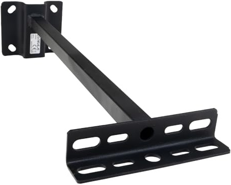 LUXULA 10 Stück Wandhalterung für LED Fluter 15x80cm, Schwarz Ausleger | Ausleger Wandarm für LED Strahler und Baustrahler, stabile Stahl-Halterung zur Wandmontage für Hof, Einfahrt und Garage