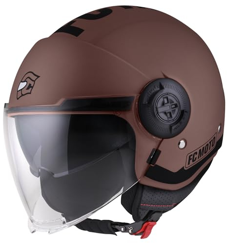 FC-Moto Ralgo Jethelm, braun/schwarz, S
