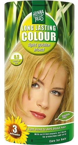 Hennaplus 49134 Long Lasting Colour 8,3 Light Golden Blond