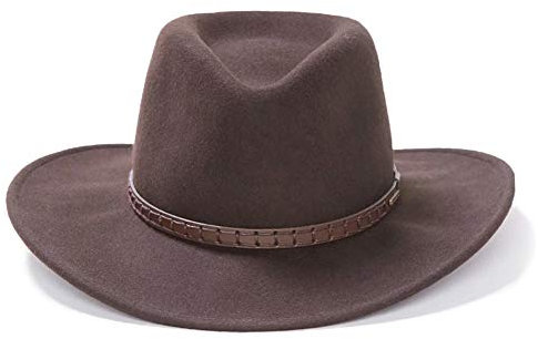 Stetson Sturgis Pinchfront Knautschbare Wollfilzmütze für Herren, Cordova, X-Small