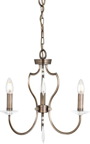 Pimlico 3 Light Chandelier - Dark Bronze