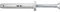 Fischer Tasselli a Percussione N 8X60/40 F con Bordo Piatto e Vite a Chiodo a Battere (100 Pz.)