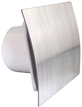 Bathroom Extractor Fan 100mm /4 Modern Shower Kitchen ES-100 Brush Chrome Finsh