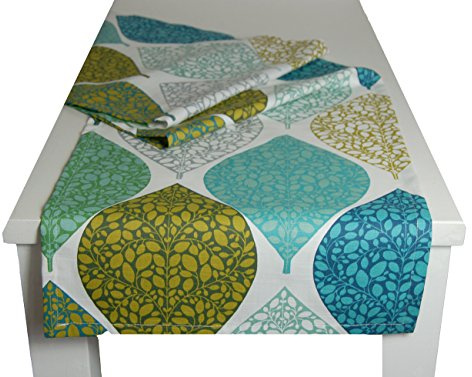 beties „Momente“ Tischläufer ca. 40x150 cm Tischband in interessanter Größenauswahl hochwertig & angenehm 100% Baumwolle Farbe (applemint)