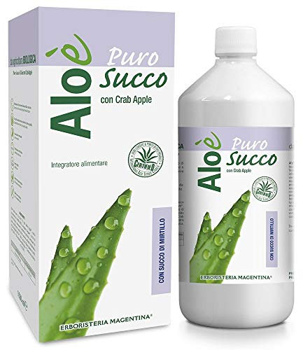 Aloe Puro Succo con succo di mirtillo 1L