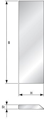 GUHDO HSS Streifen-Hobelmesser 410x30x3mm | Modell 1501 HS | Made in Germany