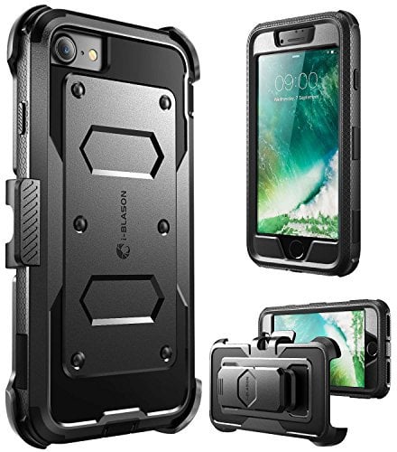i-Blason Armorbox Series 360 Degree Bumper Protective Case for 4.7-Inch iPhone SE (2020)/SE 3 (2022)/7 (2016)/8 (2017), Black