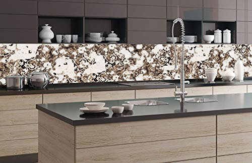 Küchenrückwand Folie selbstklebend RAUER Stein | Klebefolie - Dekofolie - Spritzschutz für Küche | Made in EU - 350 cm x 60 cm