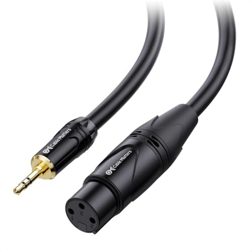 Cable Matters 3.5mm to XLR Cable, Male to Female, 6ft | 1/8 To XLR Cable, XLR Female to 3.5mm Male Cord, for DSLR, DV Camcorder, Voice Recorder, Black