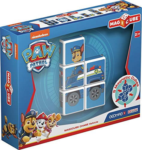 Geomag MagiCube PAW PATROL 079 Chase's Police Truck 5 Magnetwürfel für Konstruktionen