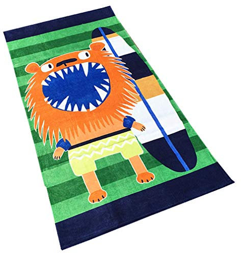 Sticker Superb Baumwolle Schwimmen Handtuch Große 160 * 80 cm Cartoon 3D Tier Quick Dry Bad Handtuch Bademantel Erwachsener Kind Strandtuch Strand Wrap Liegestuhl Decke (Skateboard Monster)