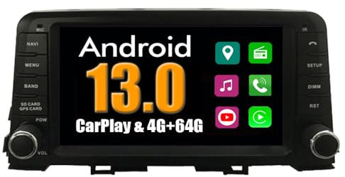RoverOne Android System Autoradio für Kia Picanto 2017 mit Multimedia Stereo GPS Navigations Radio Bluetooth USB Mirror Link