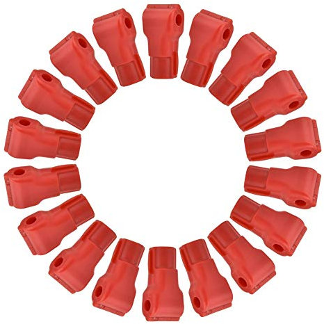 100pcs Cerraduras de Gancho de Clavija Stop Lock, Cerradura de seguridad Roja de Plástico, para Enlace de Mercancías, Ganchos para Supermercados, Antirrobo para Tiendas, 4.5/6/7mm(6MM)