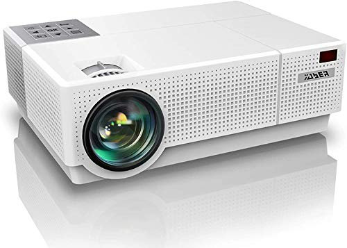 YABER Proiettore, 7200 Lumen Videoproiettore 1080P Nativa (1920x1080) ±50° Trapezoidale Correzione Led Full Hd 350 Videoproiettore Domestico Per Iphone, Smartphone, Pc, Tvbox, Laptop, Ps4