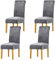 LANSHENG Dining Chair Covers Set of 4, Stretch High Back Chair Seat Protector Slipcovers, Washable Removable Kitchen Chair Covers for Dining Room (Light Gray, Set of 4)