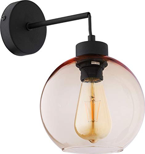 Licht-Erlebnisse Schicke Wandleuchte KALETE Bernsteinfarben Modern Design schlicht Flur Treppenhaus Lampe Beleuchtung
