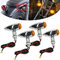 4PCS Motorrad Blinker Licht Vorne Hinten Universal Kugelform Blinkerleuchten Vordere Rückleuchten Universal für Motorrad Scooter