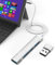 Hub USB C,Vunvooker Mini Data Hub 4 Ports(Long Câble:61cm,3 USB 2.0,1 USB 3.0) avec Adaptateur USB C vers USB,Dongle d'extension USB-C,Portable Ultra Fin pour MacBook Pro/Air,iMac,iPad,XPS,PC(Argent)
