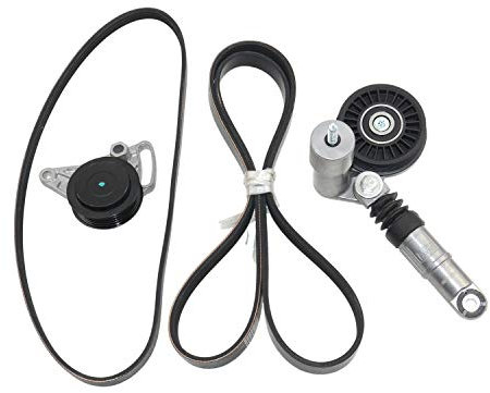 Flynsu Juego de poleas y correas tensoras compatibles con 1.9 TDI 038145299A 058260511 4PK855 5PK1438