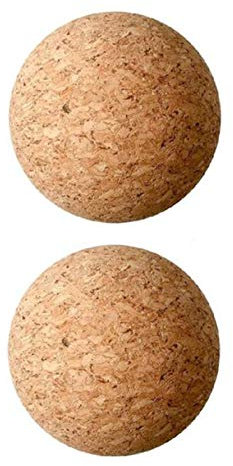 Beauneo Bouchon de Vin de Boule de LièGe en Bois de 2 PièCes, Bouchon de Boule de LièGe pour Le Remplacement de Bouteille de Carafe de Carafe de Vin 2.1 Pouces / 5.5 Cm