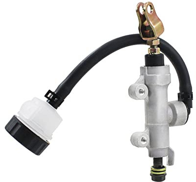 Road Passion Hinten Fuß Hauptbremszylinder Hydraulischer Bremssattel Master Zylinder Kompatibel mit Honda CBR250 VT250 CB400 VTEC I II III CBR400 VFR400 CB-1