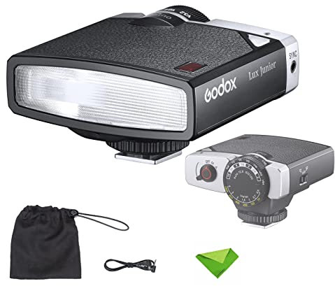 Godox Lux Junior Retro Camera Flash Speedlight Speedlite GN12 6000K±200K 7 Levels On Camera Flash Compatible for Sony, Canon, Nikon, Olympus,etc