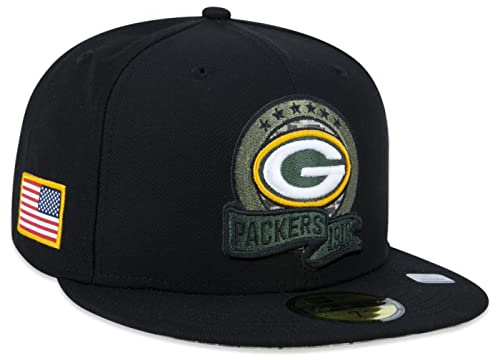 New Era Green Bay Packers NFL Salute to Service 2022 Black 59Fifty Basecap