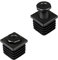 Lot de 4 bouchons d'ajustage, patins réglables en hauteur, vis de réglage Tailles : 20 x 20 à 50 x 50 mm Par exemple pour tables, chaises, étagères, meubles pour compenser les inégalités (20 x 20