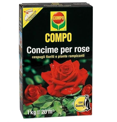 La zappa Concime Granulare per Rose e Gelsomini con Guano di Pinguino a lenta cessione 1 kg