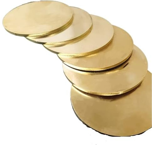 JUMELA Messing-Stanzrohlinge, Anhänger, Durchmesser 16 mm/25 mm, Dicke 1 mm, Messing, unbeschichtet, flach, rund, Kreis, Blanko-Stanzanhänger, 50 Stück (Size : 16mm)