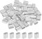 sourcing map 3/32 2.5mm Aluminum Crimping Loop Sleeve Double Ferrule for Wire Rope Cable Line End, Silver 50pcs