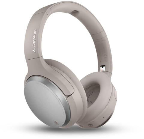 Avantree Eon Bluetooth-Kopfhörer mit aktiver Geräuschunterdrückung, Umgebungs- und EQ-Modi, 45 Stunden Spielzeit kräftiger Bass Dual Link, kabelgebundene/kabellose Over-Ear-Kopfhörer für große Köpfe