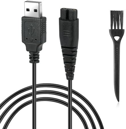 Vicloon Hatteker Rasierer Ladegerät, 5V Shaver Ladekabel Mit kleinem Pinsel, Beard Trimmer Ladegerät Epilierer Charger Compatible für RFC-588、RFC-598、RFC-690、RFC-692、RFC-696、RSCX-9598、RSCX-7568