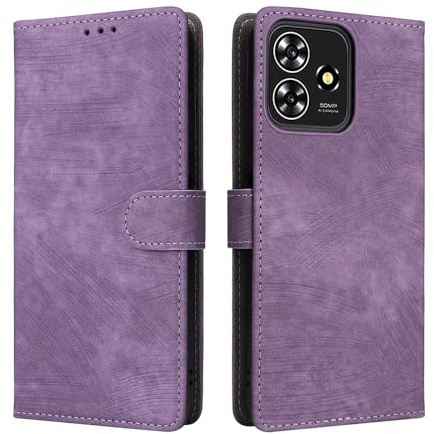 Hülle Kompatibel mit ZTE Blade A73 4G/ZTE Blade V50S 4G, RFID-Blockierung, Magnetisches Flip-Leder, Stoßfeste Schutzabdeckung mit Kartenfächern und Ständer