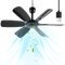 bestmoument 17.7 Inch Small Portable Ceiling Fan, USB Plug In, 5V DC Powered, 6 Blades, Indoor/Outdoor RV Camping Tent Canopy, Gazebo，Beach，Hanging, Quiet,black