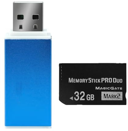 Memory Stick Pro Duo de 32 GB (MARK2) para tarjeta de memoria de cámara PSP y un lector todo en uno USB 2.0