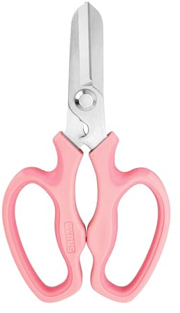 CYRUS Garden Shears Pruner Secateurs 7.5 Pruning Scissors with Integrated Stab Remover Flower Sharp Gardening hand tools Florist Bonsai Cutters Rose Snips Pink