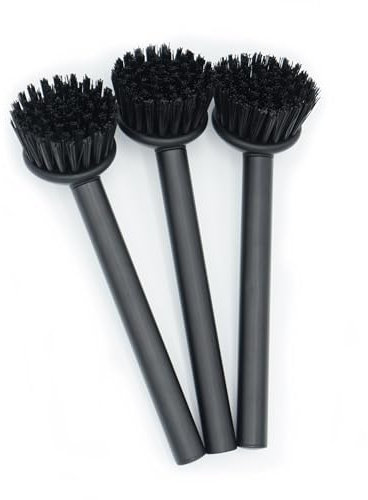 Spülbürste schwarz, Spülbürsten Set (3 STK), 20 cm, Design Küchenbürste Küche und Bad, Abwaschbürste, Geschirrbürste rund