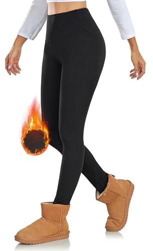Opssaker Leggins Termici Donna Invernali Leggins Felpati Opachi Pantacollant Vita Alta Leggings Pile Pantaloni Caldi Donna