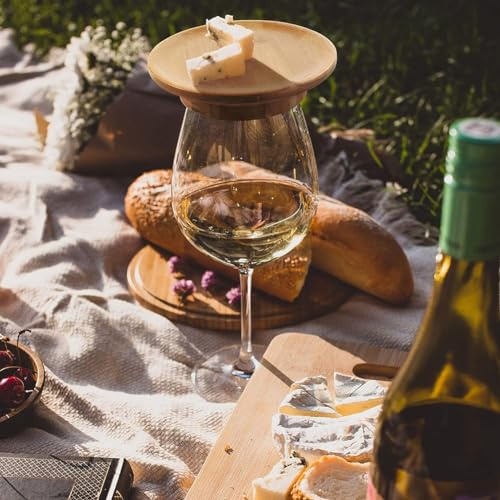 1/10 Stück Weinglas-Topper, Charcuterie Weinglas-Topper, Wein verhindert Rotweinspritzer, für Party, Jäten, Vorspeisenteller, Desserts (1 Stück)