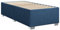 vidaXL Bettgestell, Bett mit Bettfüße Lattenrost, Polsterbett für Schlafzimmer, Einzelbett Bettrahmen, Modern, Blau 90x190cm Stoff