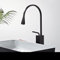 Nordic Simple Waschbecken-Wasserhahn, heiß und kalt, Unterbau-Waschtisch, Kupfer, Schwarz, Badezimmer-Waschbecken, höhenverstellbar, schwarz, niedrig (Aufsatzwaschbecken)