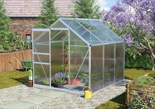 Vitavia Gewächshaus Calypso 4400, Aluminium eloxiert, 4,4 m², 6 mm HKP | Wetterfestes & stabiles Treibhaus | Perfekt für Gemüse & Pflanzen | Robust & langlebig